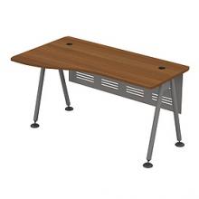 Стол эргономичный, левый (металлокаркас МА) с экраном ДСП 0146 профи