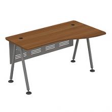 Стол эргономичный, правый (металлокаркас МА) с экраном ДСП 0149 профи