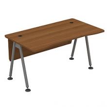 Стол рабочий (металлокаркас МА) с экраном ДСП 800x1600x750 мм