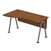 Стол эргономичный, левый (металлокаркас МА) с экраном ДСП 0158 профи