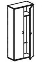 ШКАФ ДЛЯ ОДЕЖДЫ 355x720x1830 мм