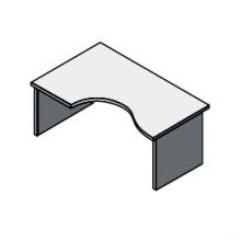 Стол письменный эргономичный левый 980x1600x750 мм