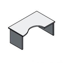 Стол письменный эргономичный правый 980x1600x750 мм