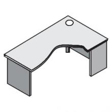 Стол эргономичный правый (опоры ДСП) 1150x1600x750 мм