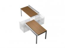 Рабочая станция 2*1400 с ProSystem для опорной тумбы 180 левой/правой (без тумб)