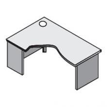 Стол эргономичный левый (опоры ДСП) 1150x1400x750 мм