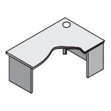 Стол эргономичный правый (опоры ДСП) 1150x1400x750 мм