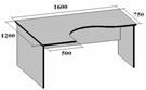 СОВЕТНИК Стол эргономичный (левый/правый) 1600x1200x750 мм