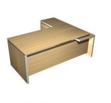 Стол руководителя с брифинг приставкой боковой левой