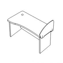 Экран боковой ДСП - серый перламутр (с кронштейнами крепления)