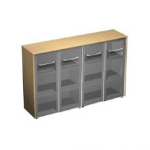 Шкаф для документов со стеклянными дверями (стенка из 2 шкафов)