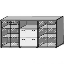 Шкаф комбинированный 450x2700x1230 мм