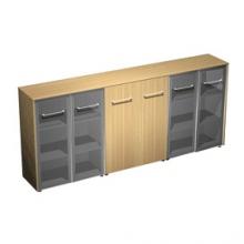 Шкаф комбинированный средний(стекло - закрытый - стекло)