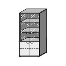 Шкаф для документов со стеклянными дверьми
