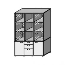Шкаф комбинированный 1350x450x1970 мм