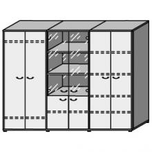 Шкаф комбинированный 450x2700x1970 мм