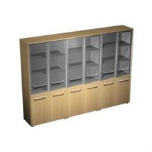 Шкаф для документов со стеклянными дверями (стенка из 3 шкафов)-378 Reventon