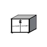   Шкаф низкий двухдверный 385