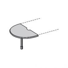 Брифинг-приставка под перегородку с опорой (МДФ) 620x1240x750 мм