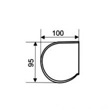 Брифинг угловой с опорой левый, МДФ (на заказ)