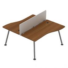 Рабочая станция МП (2 эргономичных стола 120) 1630x1200x750 мм