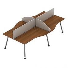 Рабочая станция МП (4 эргономичных стола 140) 