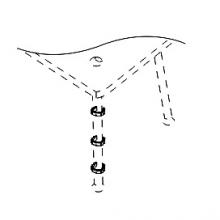 Комплект пластмассовых держателей проводов (3 шт) для металлокаркаса МА