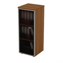 Шкаф для документов средний узкий со стеклянной дверью в рамке левый