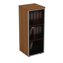 Шкаф для документов средний узкий со стеклянной дверью в рамке правый