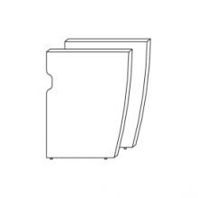 Комплект боковых опор ресепшен ДСП низкие