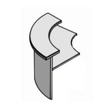 Модуль стойки ресепшен 60 гр. изгнутой наружу (без опор)