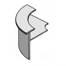 Модуль стойки ресепшен 90 гр. изгнутой наружу (без опор)