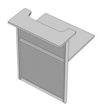 Модуль стойки ресепшн прямой 80 с вырезом ( без опор) 