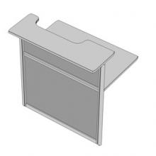 Модуль стойки ресепшн прямой 100с вырезом правый (без опор)