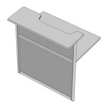 Модуль стойки ресепшн прямой 160 с вырезом левый (без опор) 