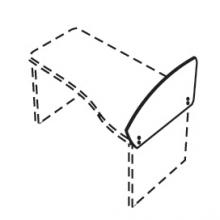 Экран пластиковый боковой - бриз (с кронштейнами крепления) 0x800x420 мм