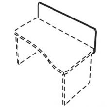 Экран пластиковый - бриз (с кронштейнами крепления) 0x800x420 мм