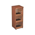 Шкаф для документов средний узкий со стеклянной прозрачной дверью 967 патриот