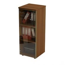 Шкаф для документов средний узкий со стеклянной прозрачной дверью 967 профи