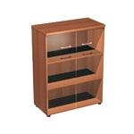 Шкаф для документов средний со стеклянными прозрачными дверями 969 патриот