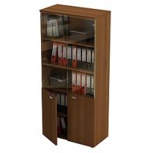 Шкаф для документов со стеклянными прозрачными дверями 983 профи