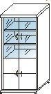 "Лайт" Шкаф высокий со стеклом
