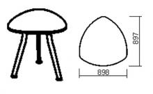 СТОЛ ДЛЯ ЗАСЕДАНИЙ 1000x1000x744 мм