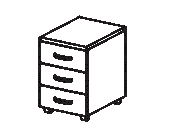 "Бостон" Тумба мобильная