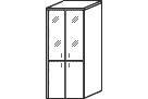 ЭДЕМ"-2 Шкаф высокий со стеклом комбинированный