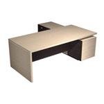 Esperto-138. Стол руководителя с экраном и с опорной тумбой левой