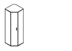 «IMAGO-1» Угловой гардероб с дверью