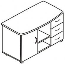 Тумба выкатная широкая КЭ-14