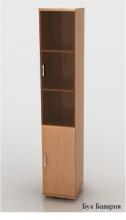 Шкаф узкий со стеклом КМ9