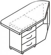 Тумба криволинейная с крышкой КП-5 (лев) 